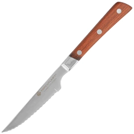 Nóż kuchenny do steków Top Cutlery Steak Red Stamina Wood, Satin 3Cr13Mov (17480)