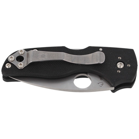 Spyderco Lil' Native G-10 Black Mid Back Lock PlainEdge Knife (C230MBGP)