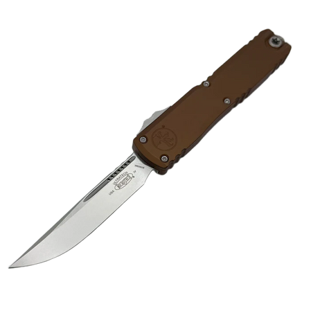 Nóż automatyczny OTF Microtech Ultratech Gen IV S/E Brown Aluminium, Stonewashed M390MK by Tony Marfione (11214-10BN)
