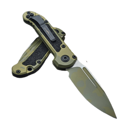 Microtech LUDT Gen III S/E Automatic Knife Bazooka Camo Aluminum, Bazooka Camo M390MK by Tony Marfione (1135-1BOCS-Z4)