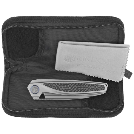 Rike Knife Baidi T Titanium/Carbon Fiber, Bead Blasted M390 (RK-Baidi-T-P/BCF)