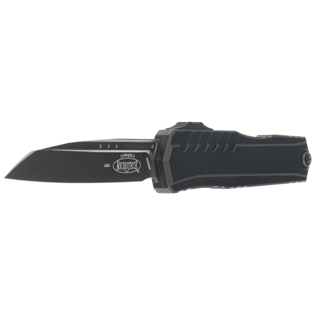 Microtech Cypher II S/E OTF Knife Black Aluminum, Tactical M390MK by Deryk Munroe and Tony Marfione (1241-1T)
