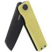 Kubey Knife Sailor Translucent Yellow G10, Blackwashed AUS-10 by Sekira Sochi (KU317B)