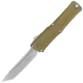 Microtech Combat Troodon Gen III T/E OTF Knife OD Green Aluminum, Stonewashed M390MK by Tony Marfione (1144-10OD)