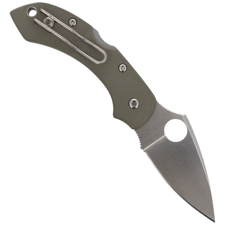 Spyderco Dragonfly Folige Green G-10, Satin Plain V-10 Knife (C28GPFG)