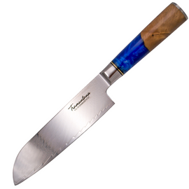 Nóż Kuchenny Tramuntana Decor Habitat Santoku Stabilized Wood/Epoxy, VG10 Damascus (TK-CD03)
