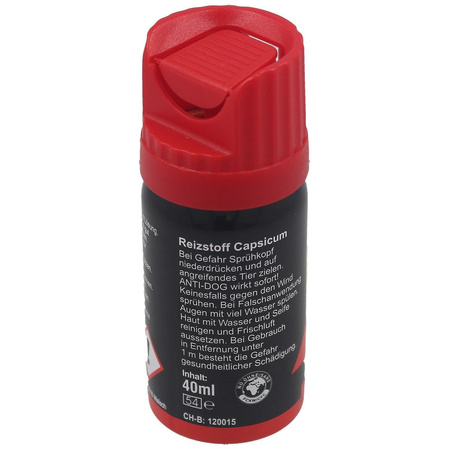 Gaz pieprzowy KKS ProTect Anti-Dog Red 1mln SHU 40ml Cone (01440-CR)