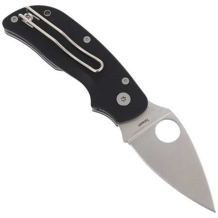 Spyderco CAT G-10 Black PlainEdge Knife (C129GP)