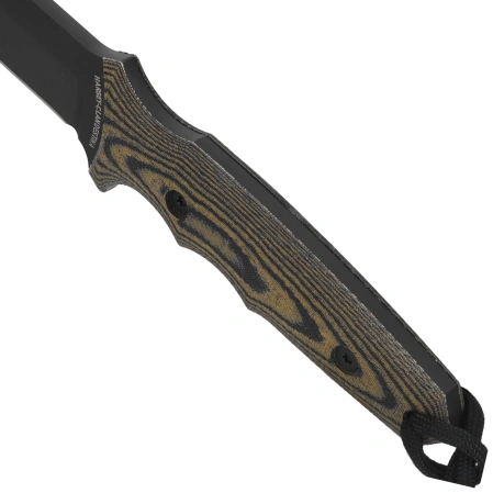 Nóż Spartan Blades Harsey Clandestina Camo Linen Micarta, Black PVD MagnaCut by William W. Harsey (SB57BKCMKYBK)