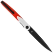 Bestechman Lanza Knife White/Red G10, Black Stonewashed 14C28N by Kombou (BMK14G)