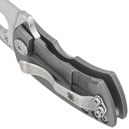 Spyderco McBee Gray Titanium, Stonewashed CTS XHP by Jonathan McNees (C236TIP)