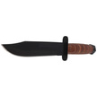 Herbertz CJH Knife Ka-Bar Style Brown Leather, Black S45C (101018)