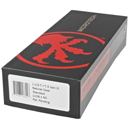 Microtech LUDT Gen III T/E Automatic Knife Natural Clear Aluminum, Black M390MK by Tony Marfione (1136-1NC)