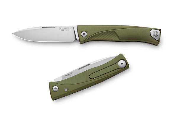 LionSteel Thrill Knife Green Aluminum, Satin M390 by Molletta (TL A GS)