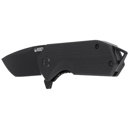 Kubey Knife Campe, Black G10, Dark Stonewashed D2 (KU203J)