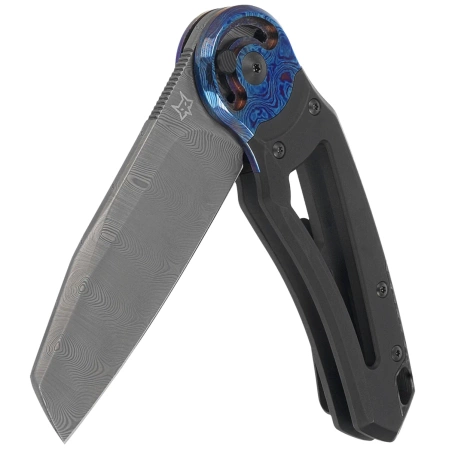 Nóż składany Fox Metamorphosis Black PVD Titanium, Timascus HW, Damasteel Super Dense Twist (FX-556-A1)