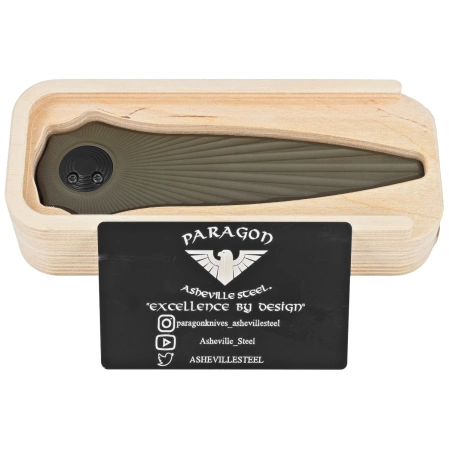 Nóż grawitacyjny Paragon Warlock-X Tapered StarBurst OD Green Aluminium, Cerakote Black CPM S35VN (WLOCX-TSB-OD-DO-CB)