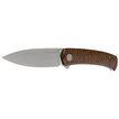 Civivi Cetos Brown Micarta / Steel, Silver Bead Blasted 14C28N (C21025B-1)