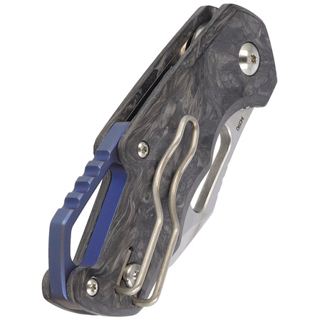 MKM Isonzo Clip Point Knife Marbled Carbon Fiber, Satin M390 by Jesper Voxnæs (MK FX03M-3CM)