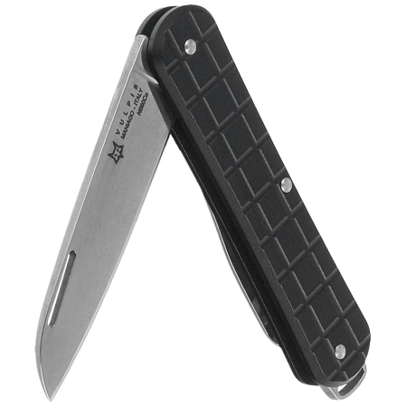 Scyzoryk Fox Vulpis Grenade Pattern Black Aluminium, Polished N690Co (FX-VPGP130 BK)