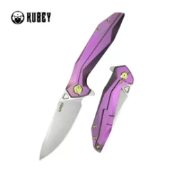 Kubey Nova FL KB235D Knife Purple Titanium, Bead Blasted 14C28N