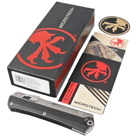 Microtech Glykon D/E Bayonet Black Aluminium/Titanium, Stonewashed by Tony and Sean Marfione (184-10)