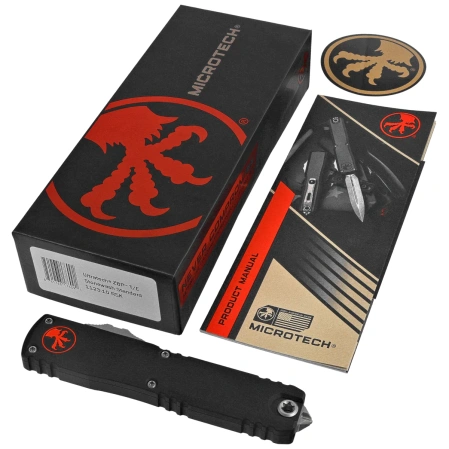 Nóż automatyczny OTF Microtech Ultratech Gen III ZBP T/E RSK Black Aluminium, Stonewashed M390MK by Tony Marfione (1123-10RSK)