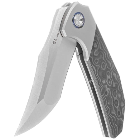 Nóż składany Reate Tiger Bead Blast Titanium/Fat Carbon Black Camo, Belt Satin M390 by Alvin Lee (TG TBB.SAT)