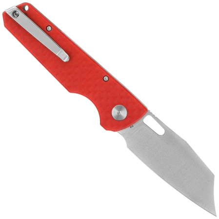Nóż składany Bestechman Guardian Red G10 w/ Carbon Fiber Pattern, Satin D2 (BMK11C)