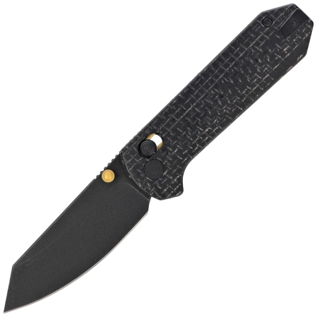 Civivi Yonder Knife Black Burlap Micarta, Black Stonewashed 14C28N by Zac Whitmore (C23073B-2)