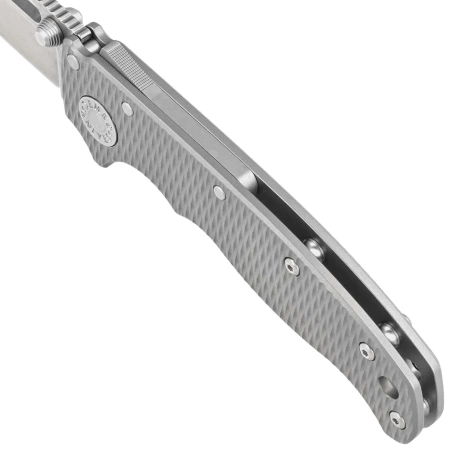 Nóż składany Demko AD20.5 Clip Point Milled Titanium, Stonewashed CPM 20CV by Andrew Demko (205-20CV-TI-TEX-CP)