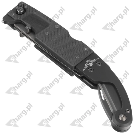 Nóż składany ratowniczy FOX Aeronautica Militare G10 / Aluminium, Black PVD N690Co (FX-026900)
