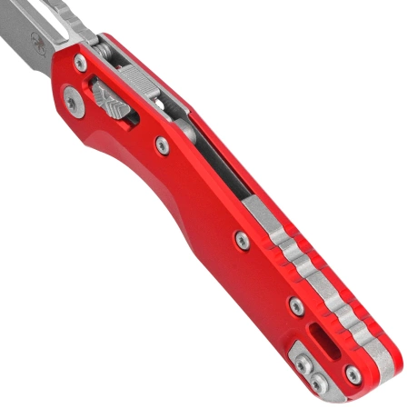 Nóż składany Microtech MSI S/E Red Slab Side Aluminium, Apocalyptic M390MK by Tony Marfione (210-10APRD)