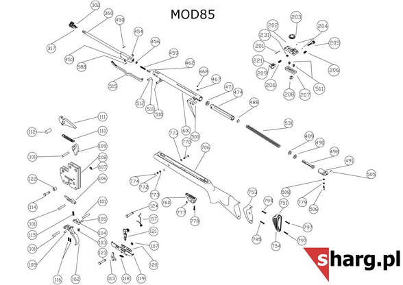 Fuse pin Hatsan MOD 33 - Torpedo 155, Dominator 200, Proxima (123)