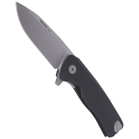 LionSteel ROK Knife Black Aluminum, Satin M390 by Molletta (ROK A BS)