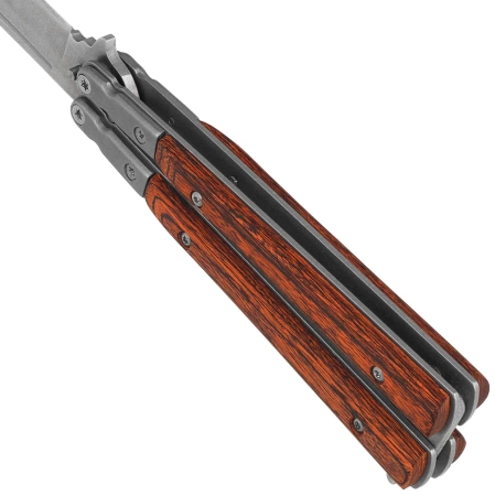 Nóż motylek Martinez Albainox Balisong Red Micarta, Satin 3Cr13Mov (02071)