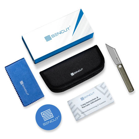 Sencut Awassi Knife Neutral Blue G10, Satin 9Cr18MoV (S24065-2)