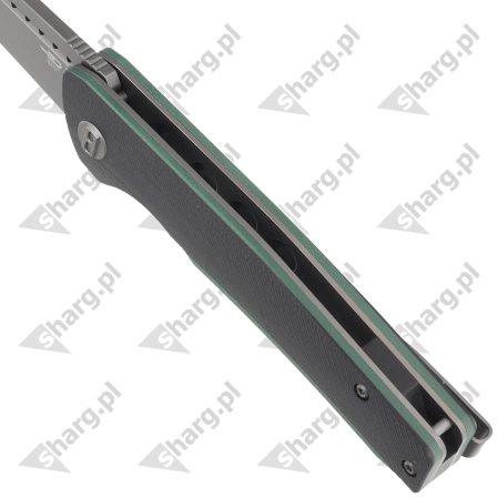 Nóż składany Bestech Slyther Black/Green G10, Grey Titanized 14C28N (BG51D)