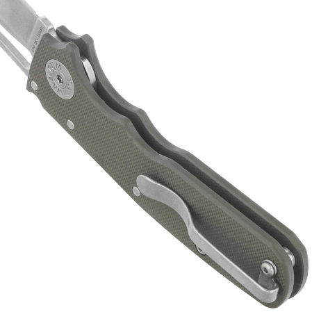 Demko Shark Cub Slicer Shark Knife OD Green G10, Stonewashed CPM 20CV by Andrew Demko (SC-20CV-ODG10-SS)