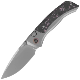Nóż składany Remette RT-Steed Gray Titanium/Black-Pink Carbon Fiber, Pearlescent M390 (RTWS-TP)
