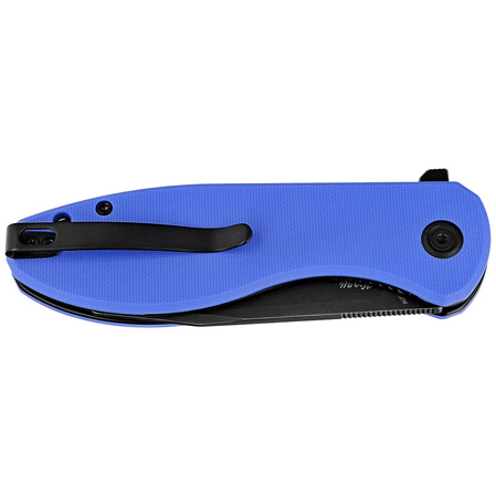 Kubey Knife Master Chief Blue G10, Blackwashed AUS-10 by Keanu Alfaro (KU358G)