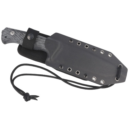 LionSteel Knife Black Canvas Micarta, Satin CPM 3V by Molletta (T6 3V CVB)