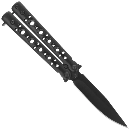 Martinez Albainox Balisong Knife Black Steel, Black 3Cr13Mov (02225)