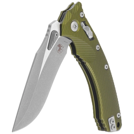 Microtech Amphibian Ram-Lok Knife Fluted OD Green Aluminum , Apocalyptic M390MK by Tony Marfione (137RL-10APFLOD)