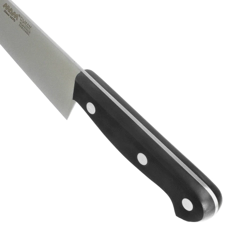 MAM Cooks Chef Kitchen Knife Black Polymer, Polished X50CrMoV15 (539)