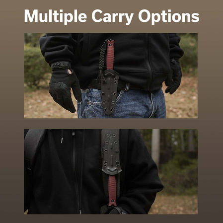 Civivi Perfrico Knife Burgundy G10, Black/Gray Striped 14C28N (C23026-3)