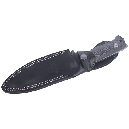 LionSteel Tactical Knife Black Micarta, Satin Niolox by Molletta (T5 MI)