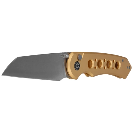 Civivi Pragma Prime Knife Champagne Aluminum, Satin 14C28N (C24067-3)