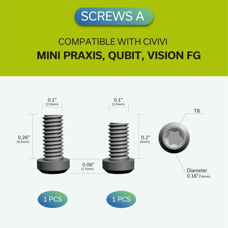 Klips i zestaw śrub Civivi Black Titanium do WE i Civivi (T003D)