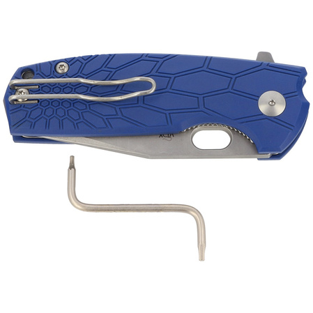 Nóż składany FOX Core Tanto Blue FRN, Acid Stone Washed N690Co by Jesper Voxnæs (FX-612 BLS)